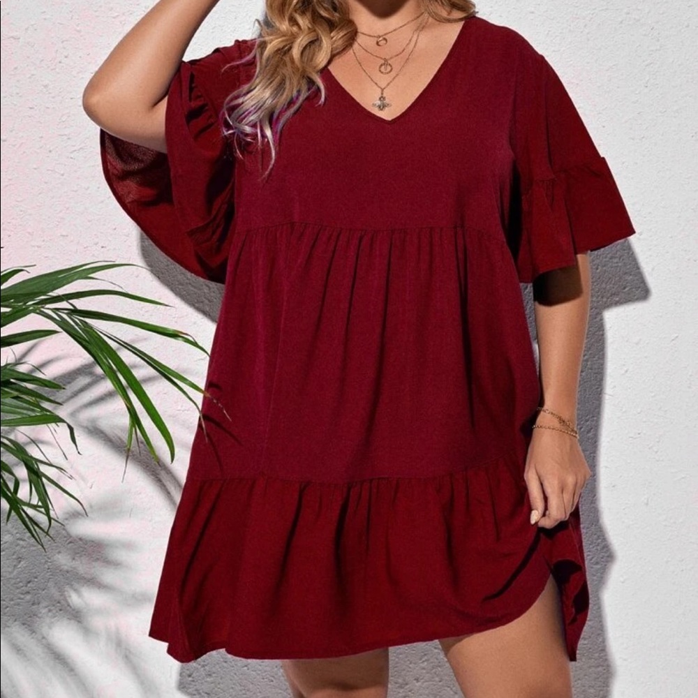 Boho ruffle hem smock dress - Picture 10 of 16
